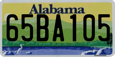 AL license plate 65BA105