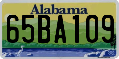AL license plate 65BA109