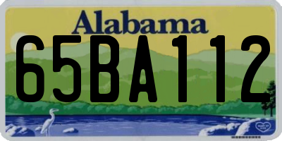 AL license plate 65BA112