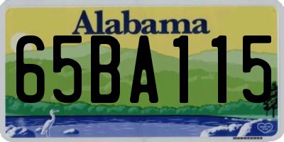 AL license plate 65BA115