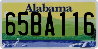 AL license plate 65BA116