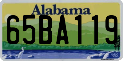 AL license plate 65BA119
