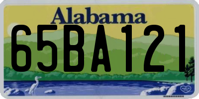 AL license plate 65BA121