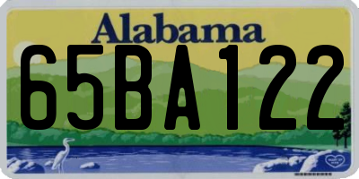 AL license plate 65BA122