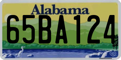 AL license plate 65BA124