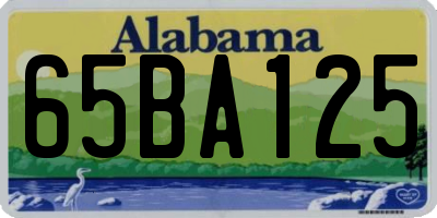 AL license plate 65BA125