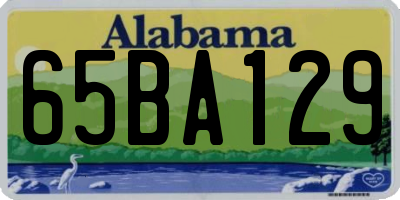 AL license plate 65BA129