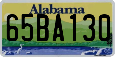 AL license plate 65BA130