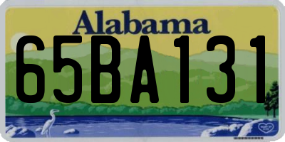 AL license plate 65BA131