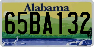 AL license plate 65BA132