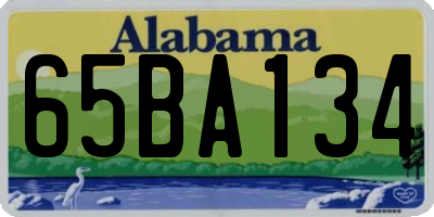 AL license plate 65BA134