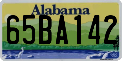 AL license plate 65BA142