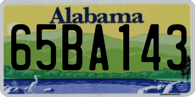 AL license plate 65BA143