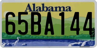 AL license plate 65BA144