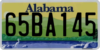 AL license plate 65BA145