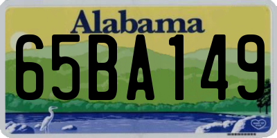 AL license plate 65BA149
