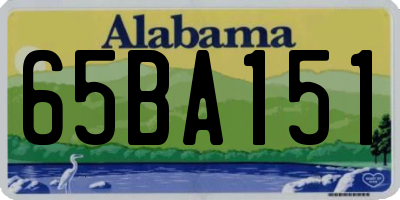 AL license plate 65BA151