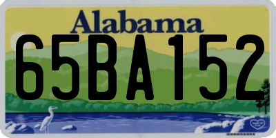 AL license plate 65BA152
