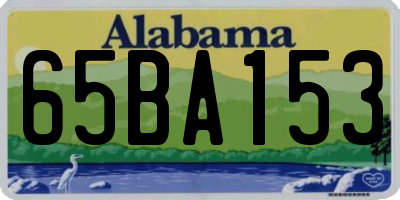 AL license plate 65BA153
