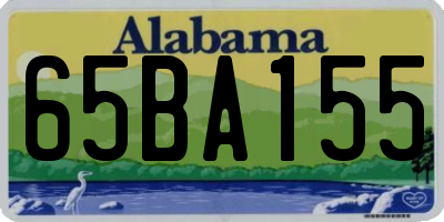 AL license plate 65BA155