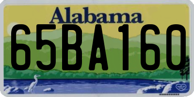 AL license plate 65BA160