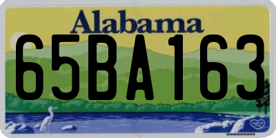 AL license plate 65BA163