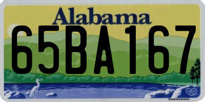 AL license plate 65BA167