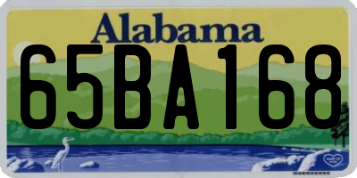 AL license plate 65BA168