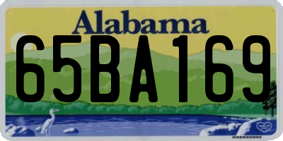 AL license plate 65BA169