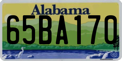 AL license plate 65BA170