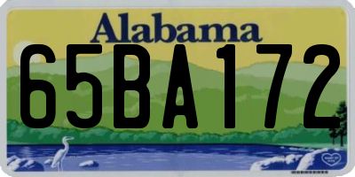 AL license plate 65BA172