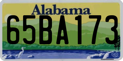 AL license plate 65BA173
