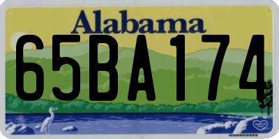 AL license plate 65BA174