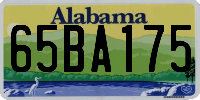 AL license plate 65BA175