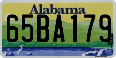 AL license plate 65BA179
