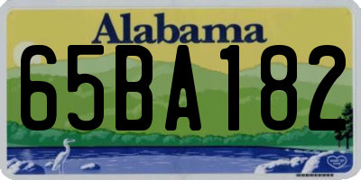 AL license plate 65BA182