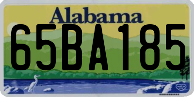 AL license plate 65BA185