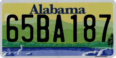AL license plate 65BA187