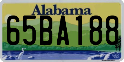 AL license plate 65BA188