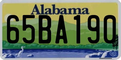 AL license plate 65BA190