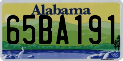 AL license plate 65BA191