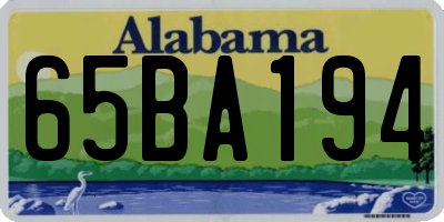 AL license plate 65BA194