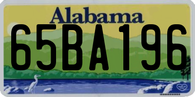 AL license plate 65BA196