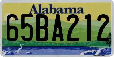 AL license plate 65BA212