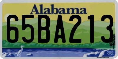 AL license plate 65BA213