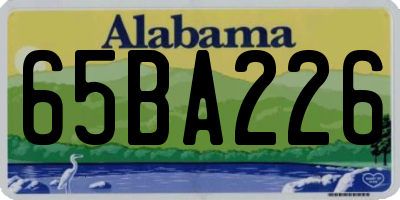AL license plate 65BA226