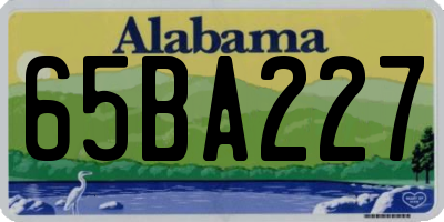 AL license plate 65BA227