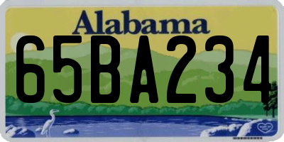 AL license plate 65BA234