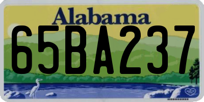 AL license plate 65BA237