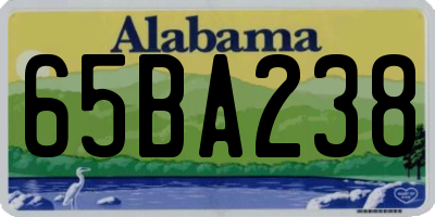 AL license plate 65BA238